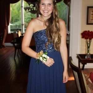 Aidan Mattox One Shoulder Prom Dress